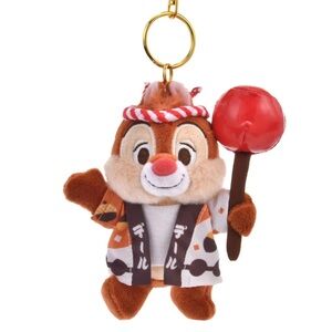 Japan Tokyo Disney Store Dale Plush Keychain Katakana Happi Japanese Matsuri